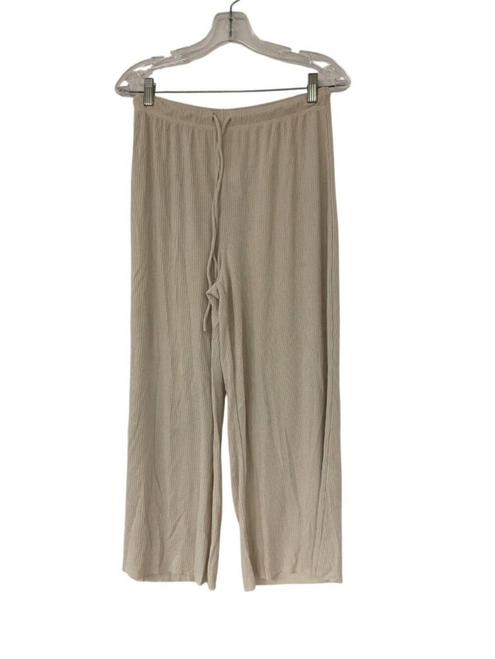 Oysho Womens Pajama Lounge Pants M Medium super soft beige ivory  0328/624 NWT